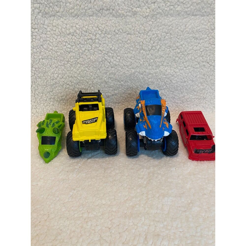 Unbranded Lot of 2 Monster Truck Jeeps‎ Convert to Dinosaur Monster Trucks